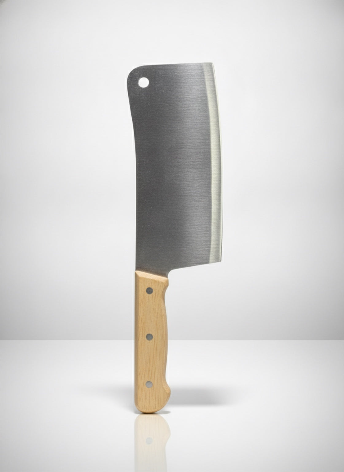 Titanic Premium Stainless Steel Kitchen Cleaver – High-Quality "Cow Knife" Chopper with Triple-Riveted Natural Wood Handle