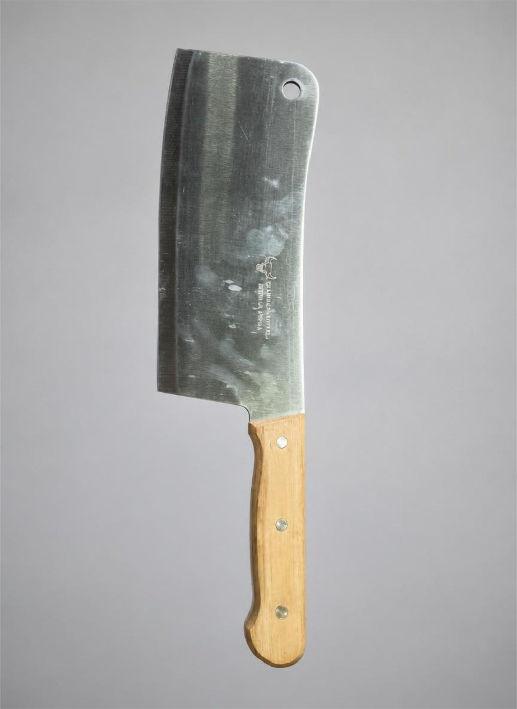 Titanic Premium Stainless Steel Kitchen Cleaver – High-Quality "Cow Knife" Chopper with Triple-Riveted Natural Wood Handle