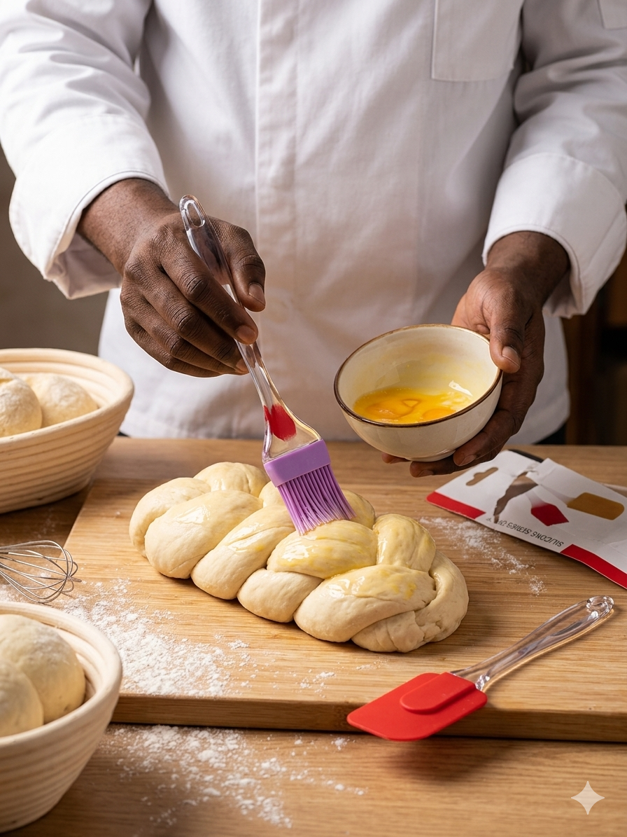 Premium Silicone Spatula and Basting Brush Set – Heat-Resistant Baking & Oil Pastry Brushes with Crystal Clear Handles