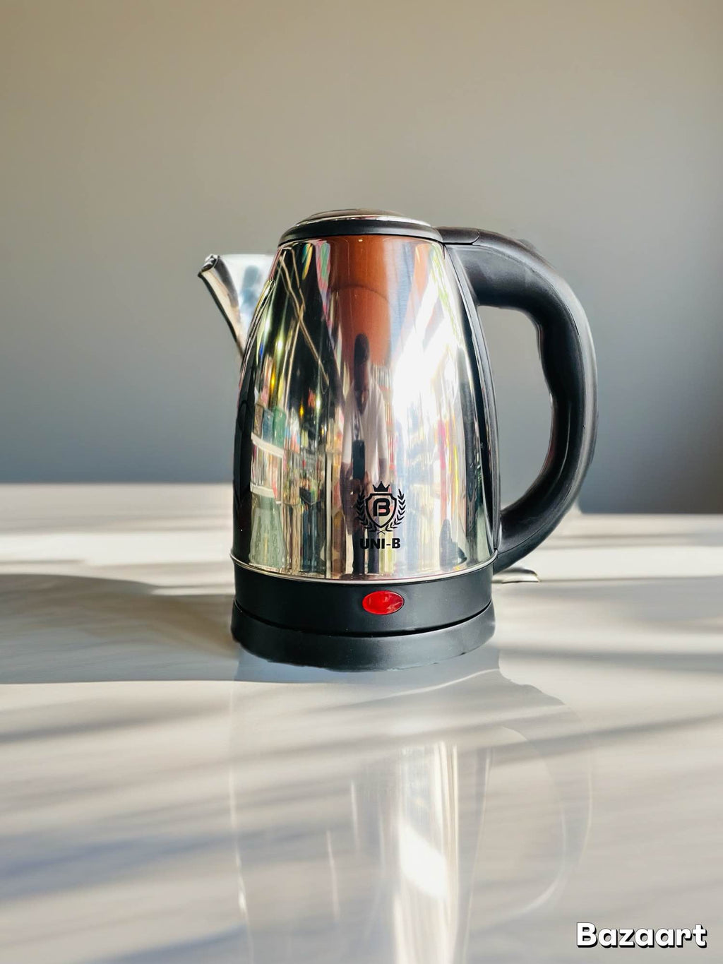 UNI-B Stainless Steel Electric Kettle (UBK-1644) – 1.8L Fast Boiling Hot Water Cordless Kettle