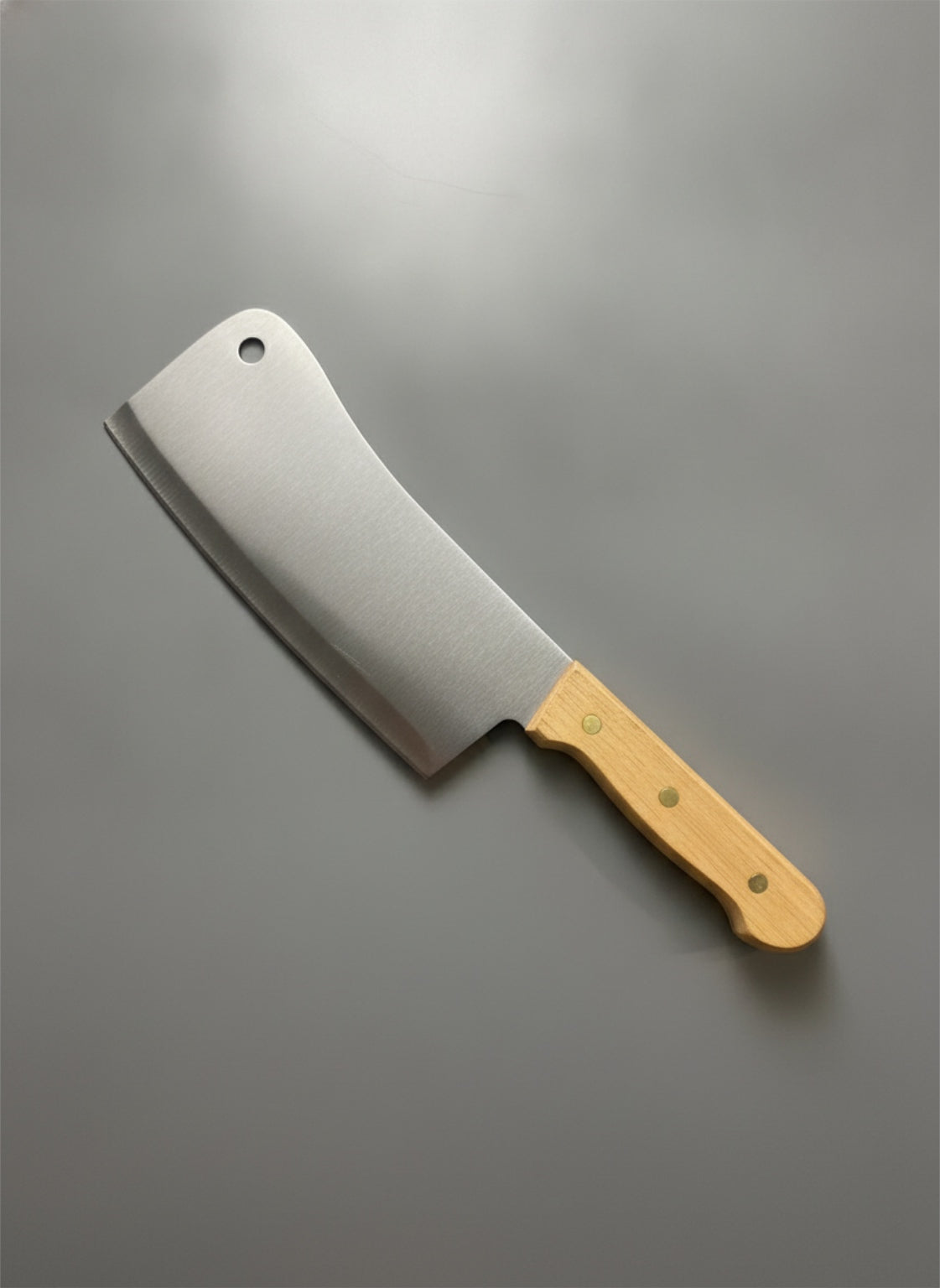 Titanic Premium Stainless Steel Kitchen Cleaver – High-Quality "Cow Knife" Chopper with Triple-Riveted Natural Wood Handle