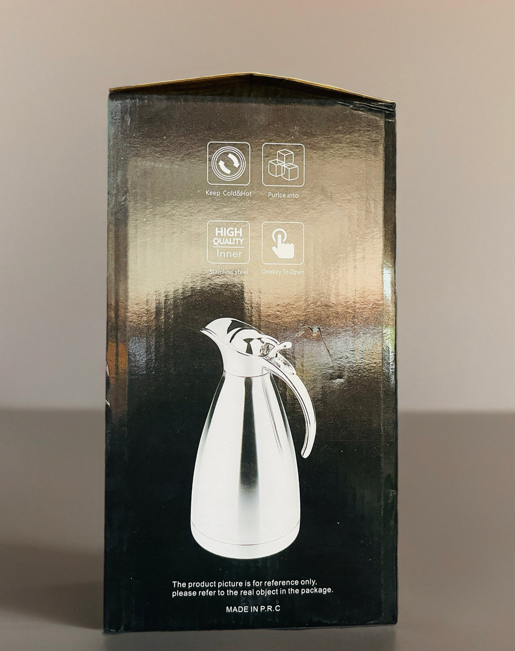 Premium Double-Wall Stainless Steel Vacuum Carafe (OG-20RC) – Hot & Cold Thermal Flask Kettle with One-Touch Stopper (Available in 1.2L & 1.5L)