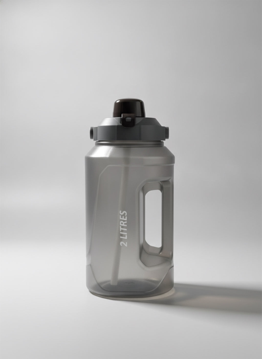 Atlas XL 2-Litre Mega Water Bottle – Large Capacity Sports Jug with Built-In Handle and Flip-Top Cap