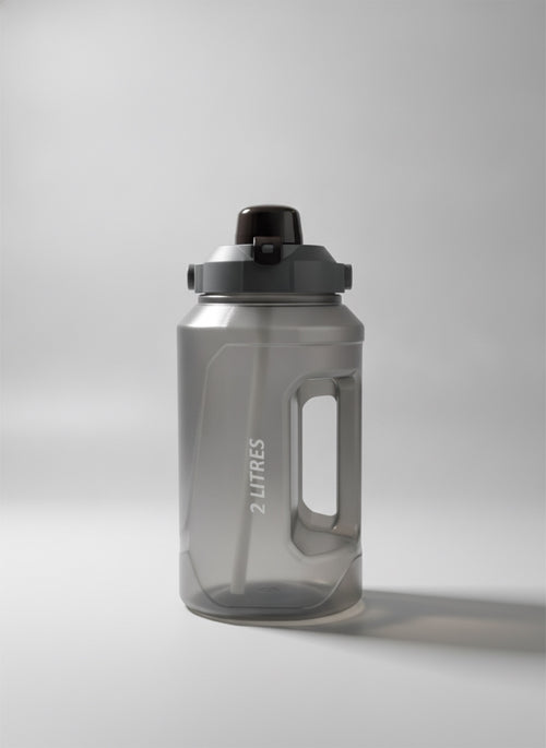 Atlas XL 2-Litre Mega Water Bottle – Large Capacity Sports Jug with Built-In Handle and Flip-Top Cap