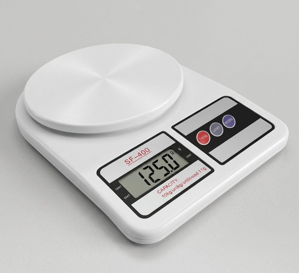 SF-400 Digital Electronic Kitchen Scale – 5kg/1g Precision Food Scale for Baking & Cooking, High-Accuracy Weight Measurement with LCD Display and Tare Function