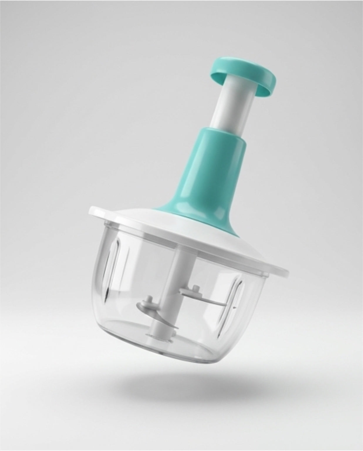 Manual Press Vegetable Chopper – Multi-Blade Hand Pump Food Mincer & Onion Dicer for Kitchen