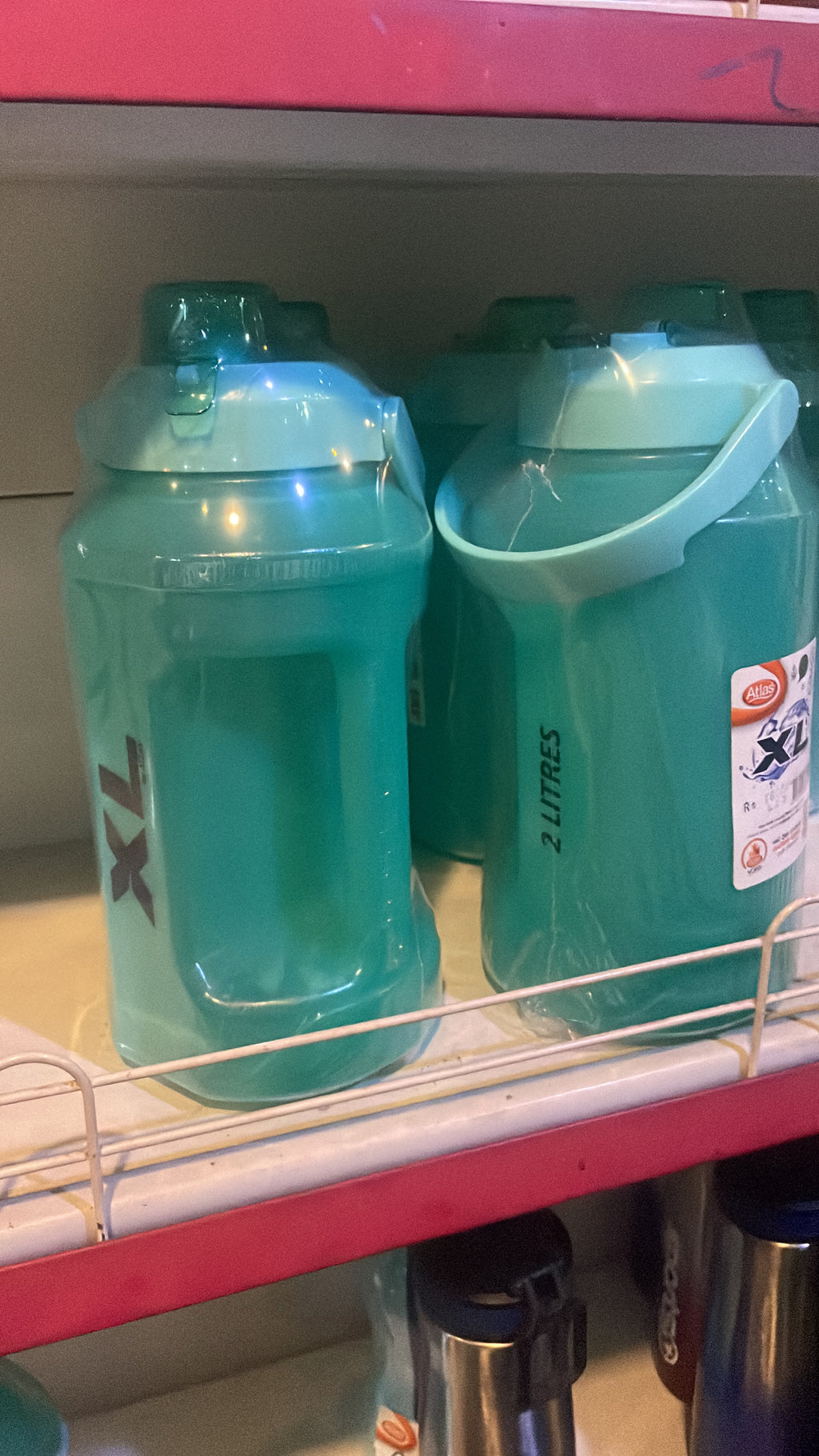 Atlas XL 2-Litre Mega Water Bottle – Large Capacity Sports Jug with Built-In Handle and Flip-Top Cap